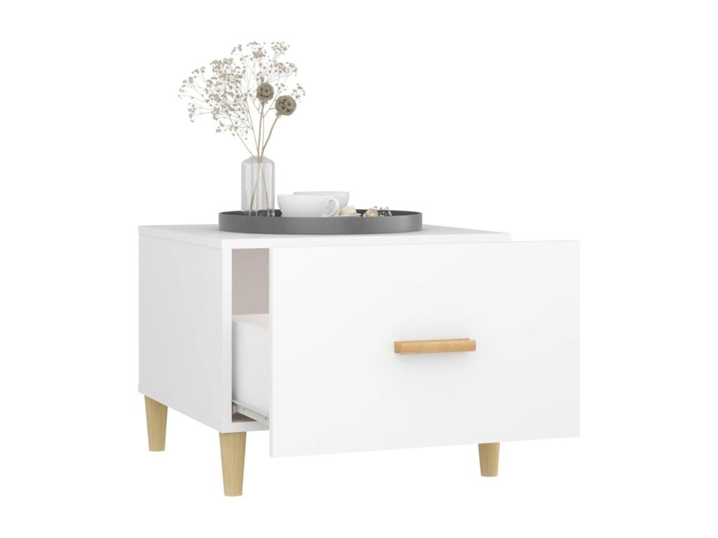 Coffee tables, 2 pieces, white, 50x50x40 cm, engineered wood, 18310UWFS