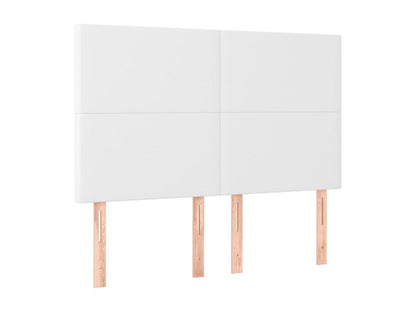 White LED Headboard 144x5x118/128 cm Faux Leather 32919OVUU