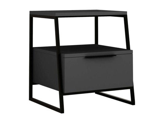 Bedside table in chipboard with 1 drawer Parisianestop 94608FQVX