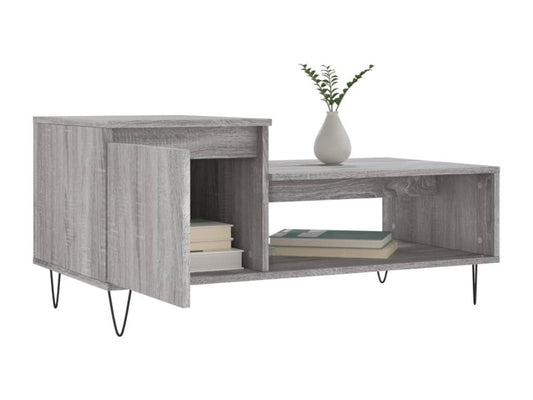 Parisianestop coffee table, grey, 100x50x45 cm, engineered wood, 93812USFW